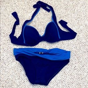Tommy Bahama Bikini Royal Blue & Light Blue 34C/S